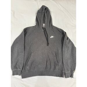 Nike Solid Gray Pullover Hoodie Size Small